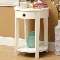 LARIA SIDE TABLE WHITE CM-AC120WH